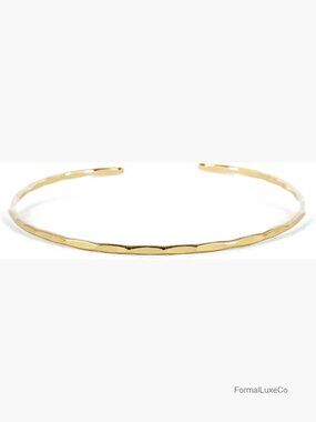 Thin Hammered Cuff Solid Sterling Silver 14K Gold Fill Rose Gold Fill Handmade